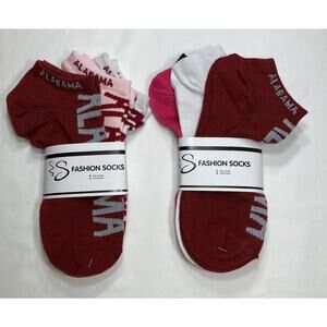 Alabama Crimson Tide Socks Ankle Women's size: 9 to 11 2 packs of 3, NCAA